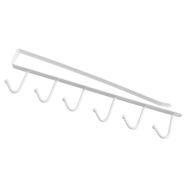 Under-Cabinet Hanger Rack (6 Hooks) - gadgetsink