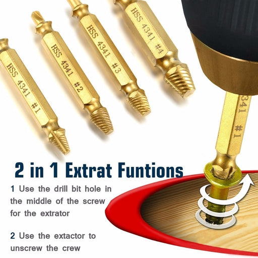 Premium Screw Extractor (Set of 5) - gadgetsink