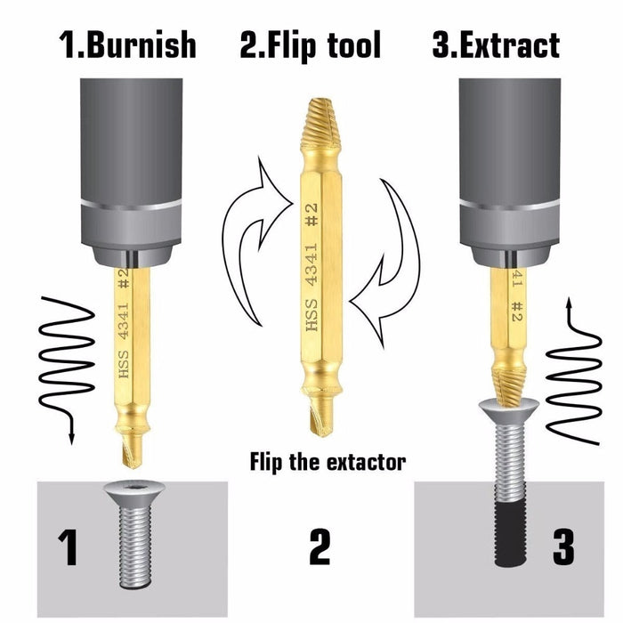 Premium Screw Extractor (Set of 5) - gadgetsink